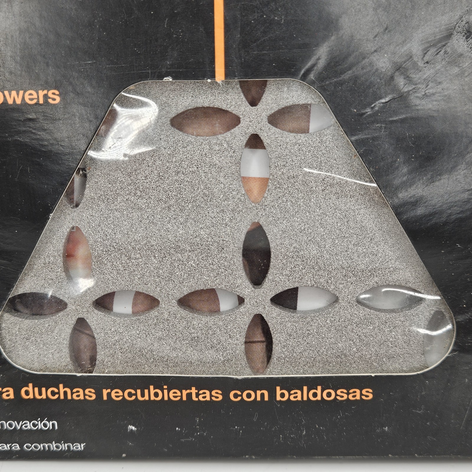 Schluter SHELF-E Triangular Floral Design Stone Grey SES1D5TSSG Shower Shelf