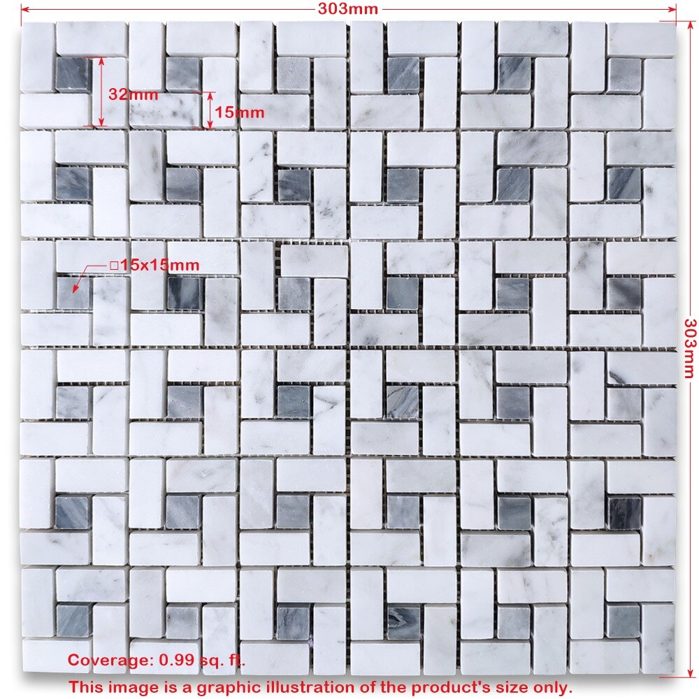 H684XH Golden Beach Moleanos Beige Limestone Pinwheel Mosaic Tile Honed