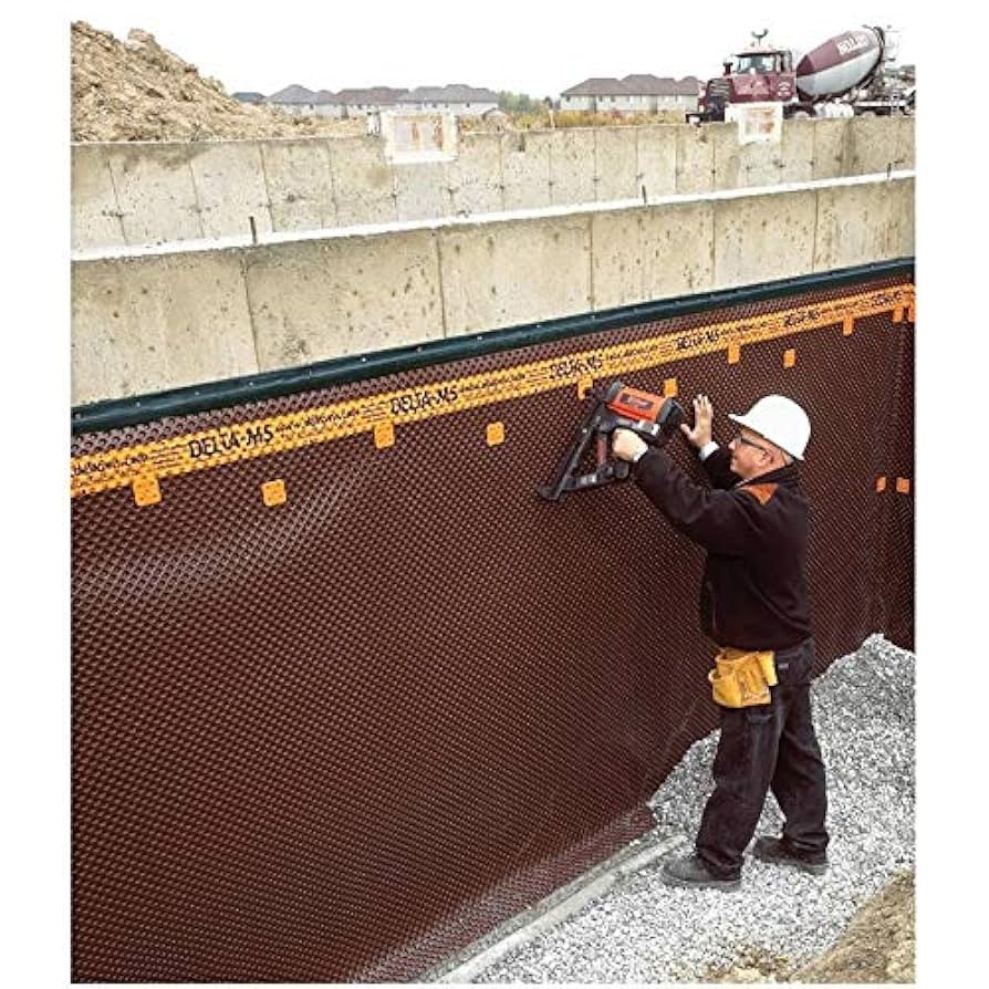 Dörken Delta-MS 3.5 ft x 65.6 ft (229 SqFt/Roll) Foundation Waterproofing Mat