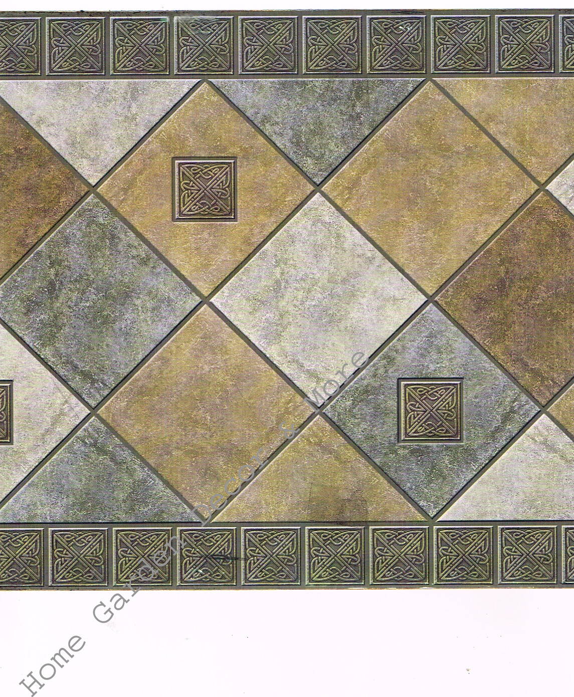Diamond Gray Slate Marble Wall Tile Peel Stick Vinyl Kitchen Backsplash 11.5″