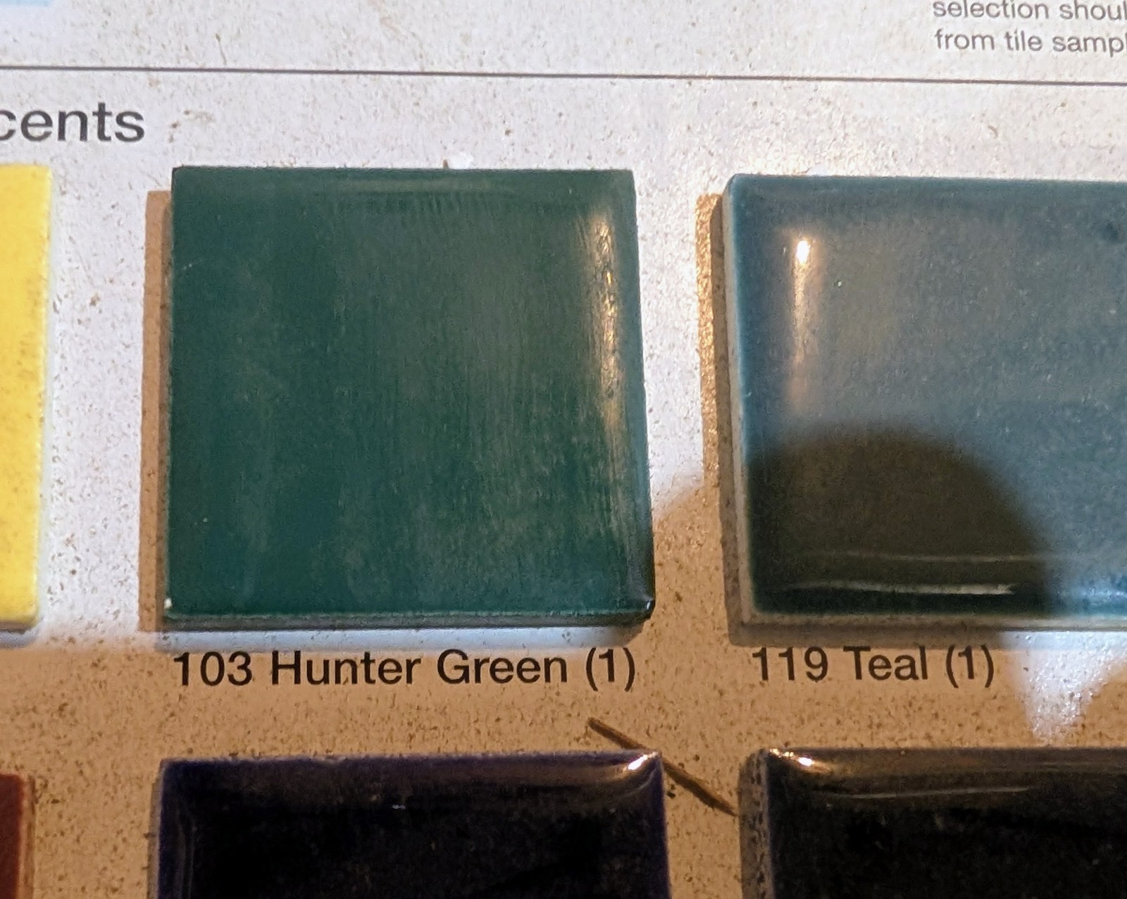 American Olean 0103 Hunter Green 1 3/8″ ceramic tile Dot pack of 40 pieces