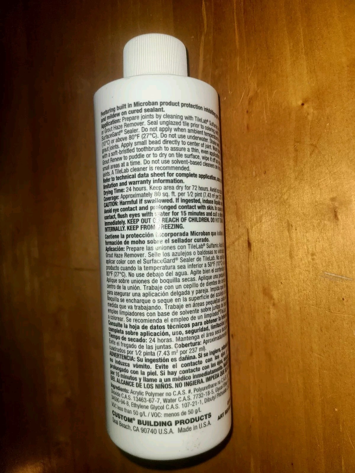 Polyblend 165 Delorean Grey 8oz Grout Renew Colorant/Sealer Flooring Tile Repair