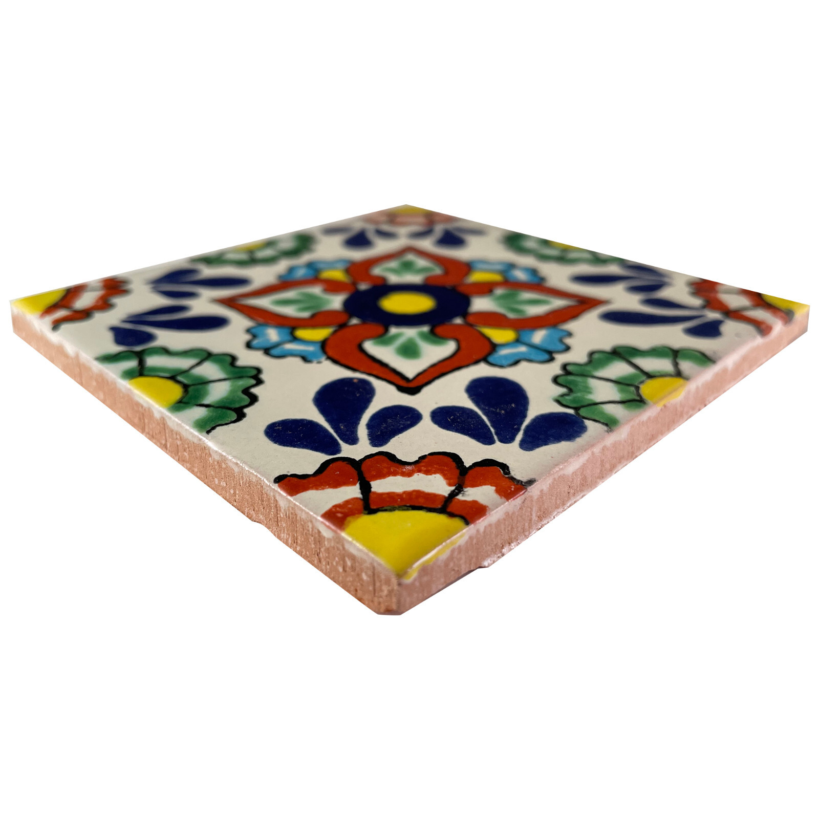 2″ x 2″ 36 pcs Pergolese Mexican Clay Tile Handmade Talavera Backsplash Mosaic