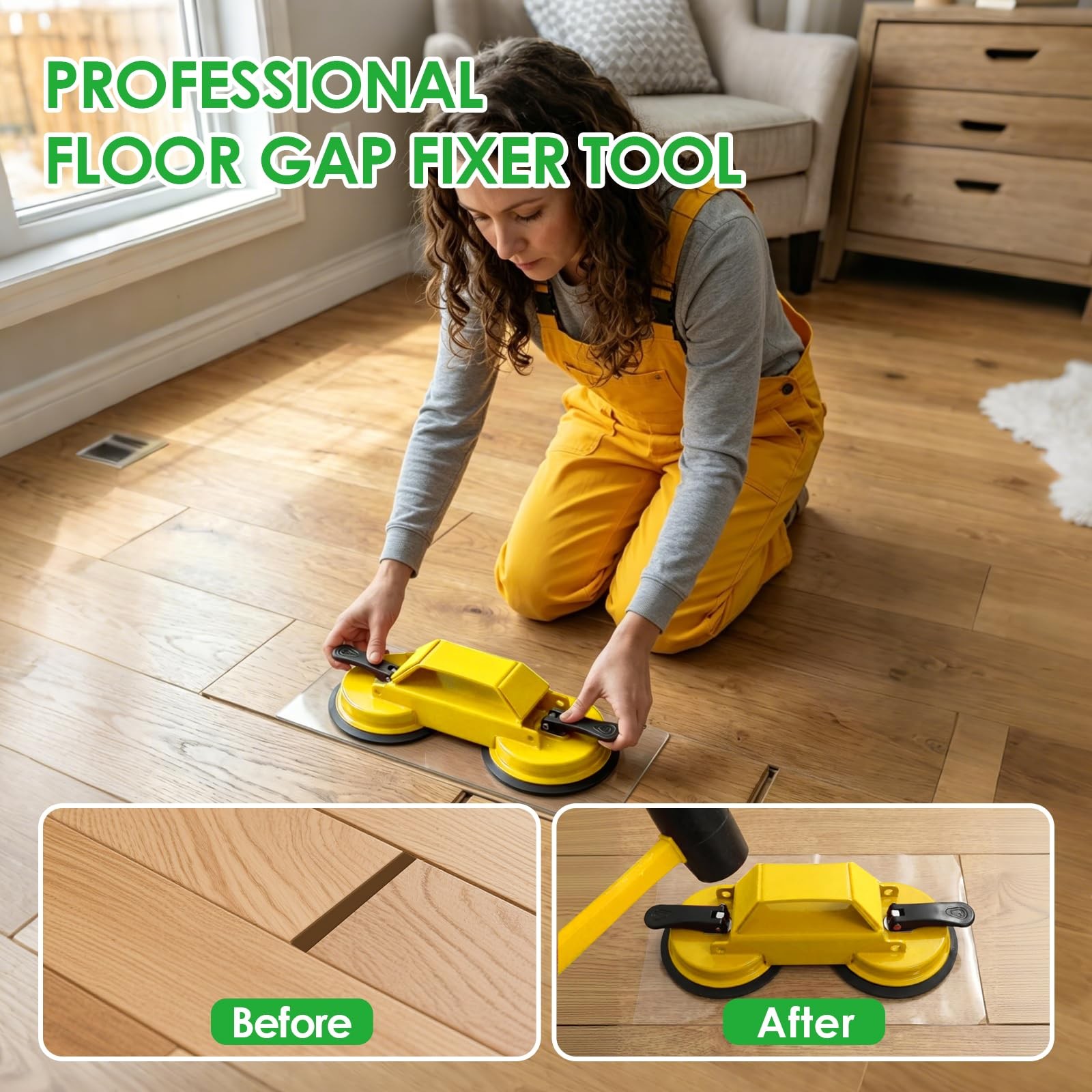 Floor Gap Fixer Tool to Fix a Floor, Vinyl Floor Repair Kit with Strong Sucti…