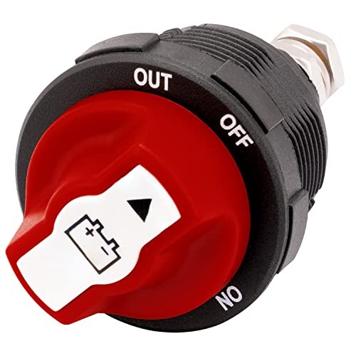 Mini Battery Switch Disconnect for Marine Boat Car Off-Road Panel Mount-100A