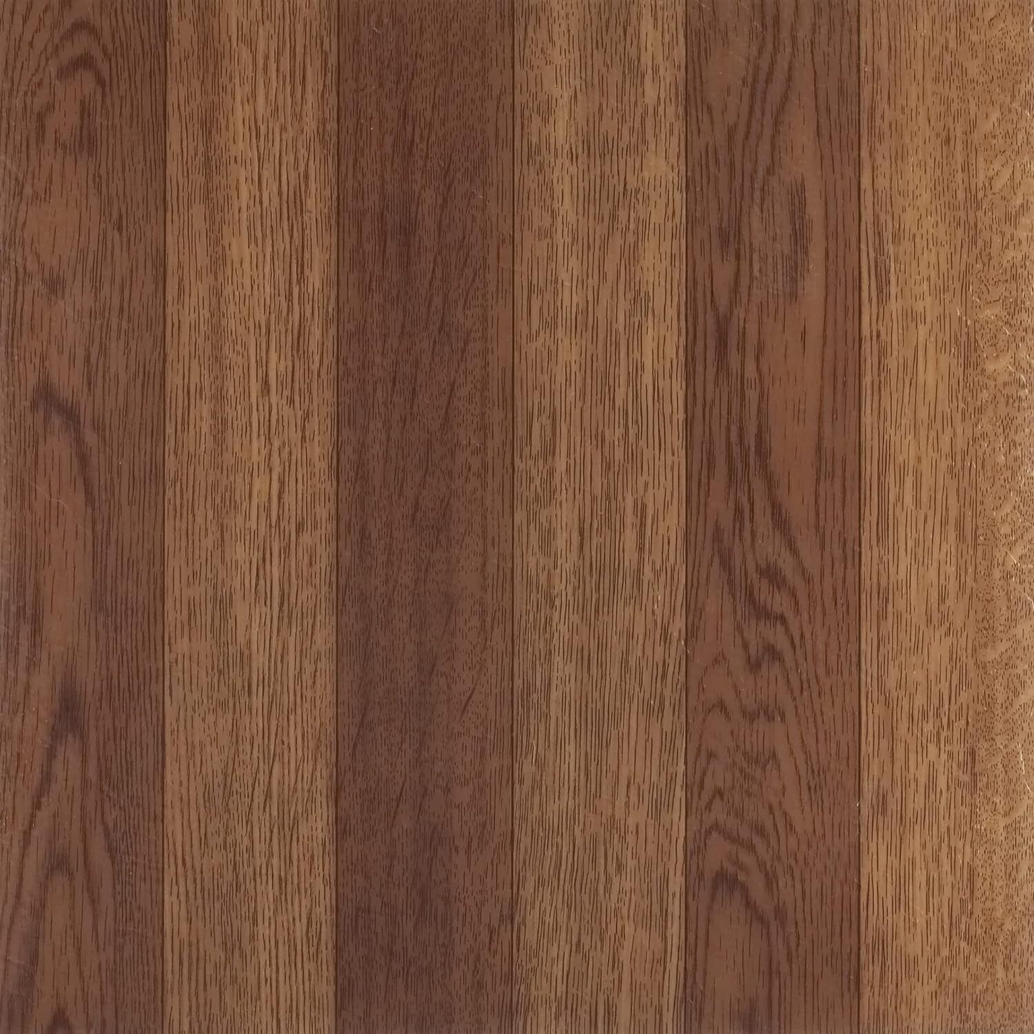 20 Medium Oak Plank Look Peel and Stick Vinyl Floor Tiles for Home Decor