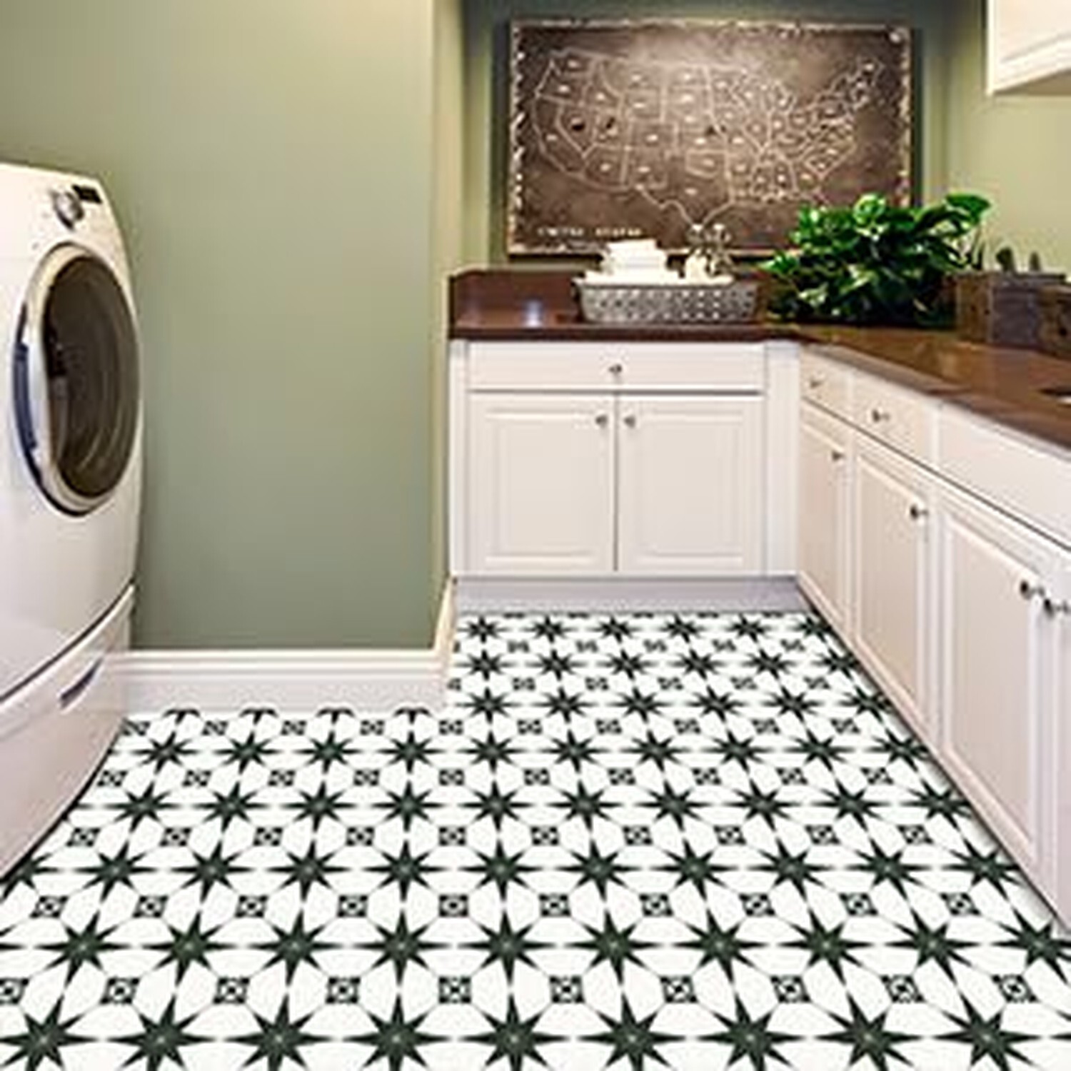 MORCART 8″ x 8″ Peel and Stick Floor Tile, 20 PCS Self-Adhesive DIY Vinyl Flo…