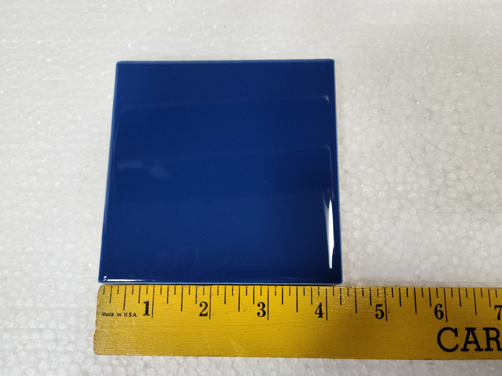 Colonial Blue Ceramic Tile 4.25 in Shower Backsplash Subway Mid Century Modern