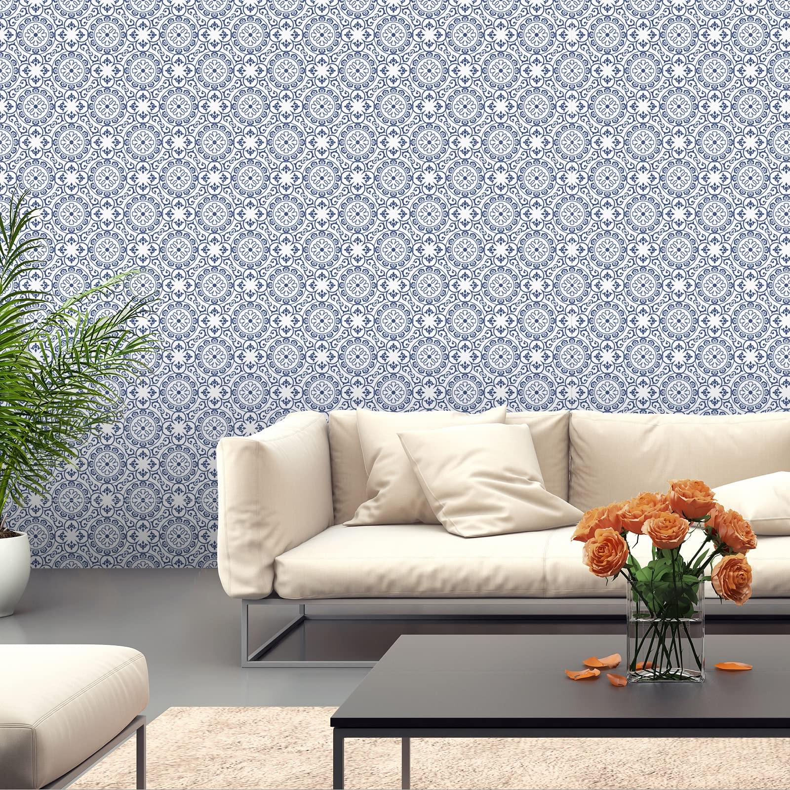 Peel-Stick Floor Tiles 8×8 Inches Self-Adhesive DIY Vinyl Flooring