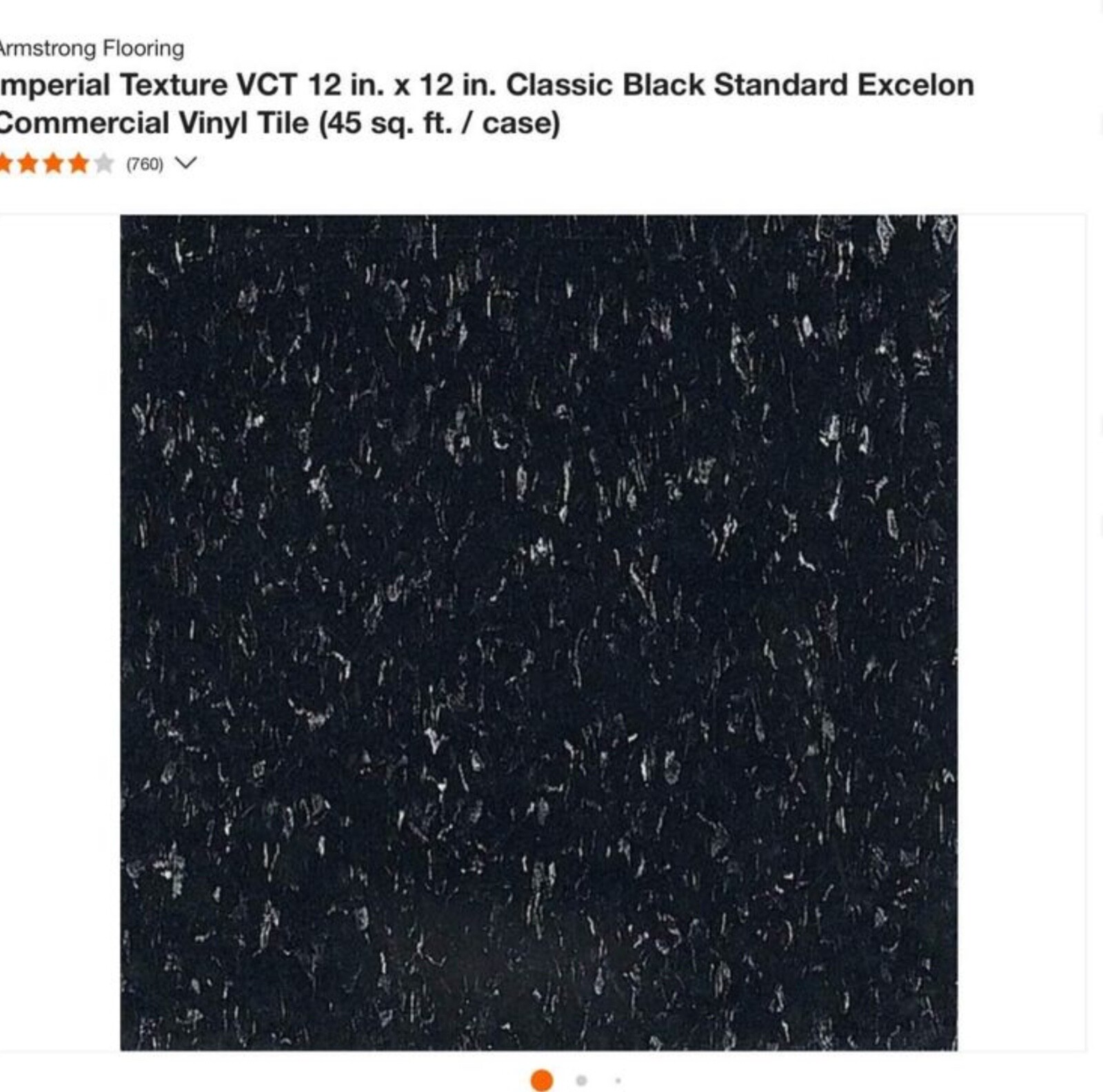 Armstrong Cool White and black and gray Standard Excelon Imperial Texture Vinyl