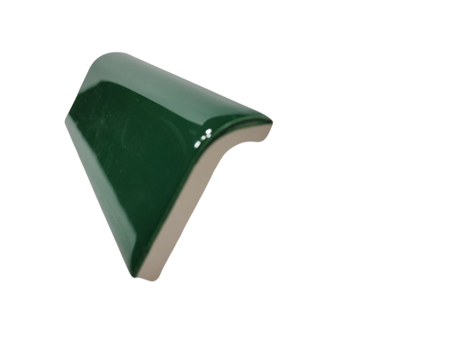 Emerald Green Ceramic Tile Mud Cap Subway Edge Trim Mudcap Mid Century Modern