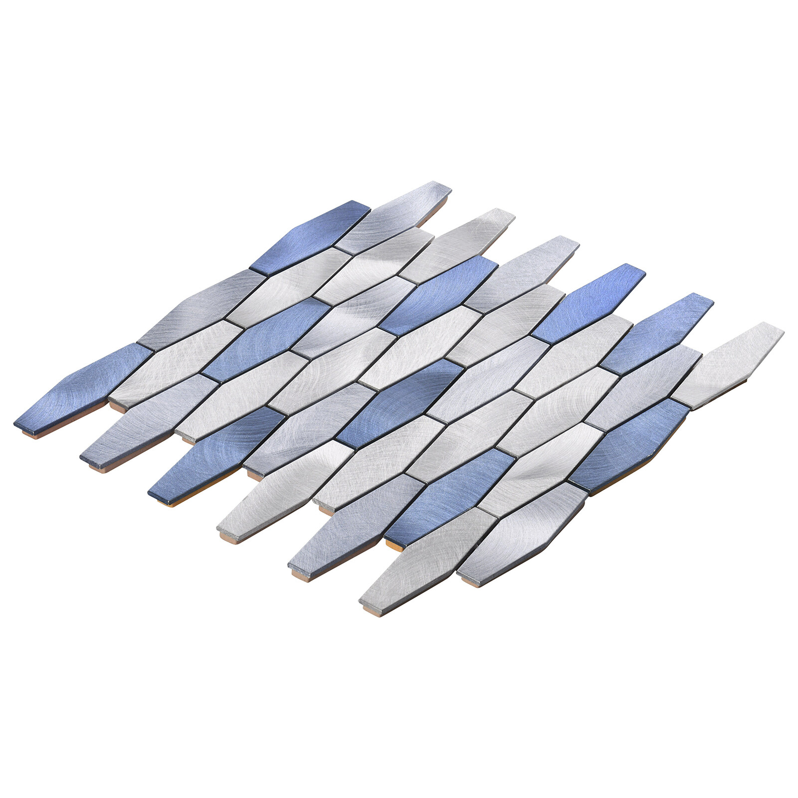 Blue Metallic Aluminum Hexagon Mosaic Tile Kitchen Wall Bathroom Backsplash