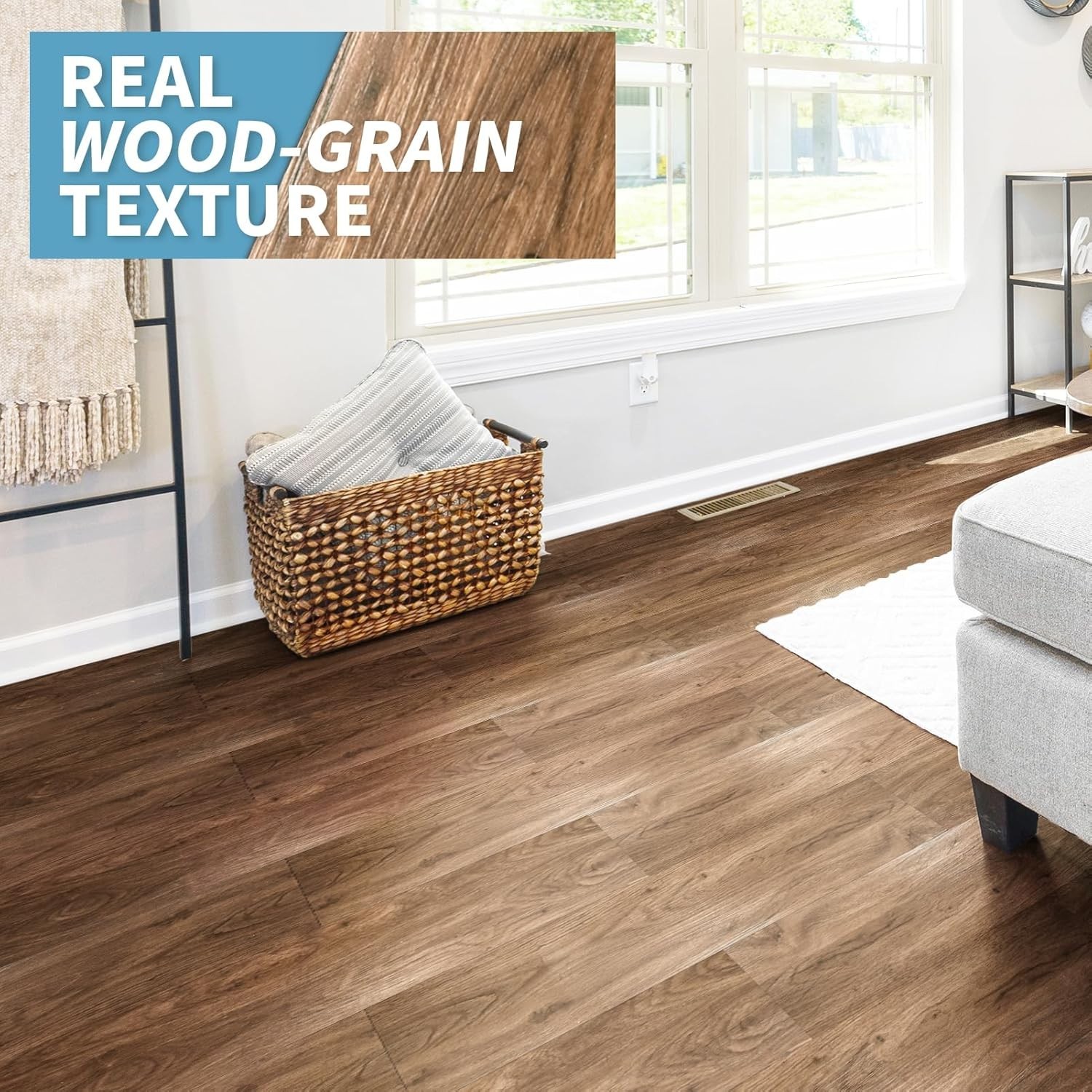 Rosewood Vinyl Plank Flooring – Waterproof – 36-Pack