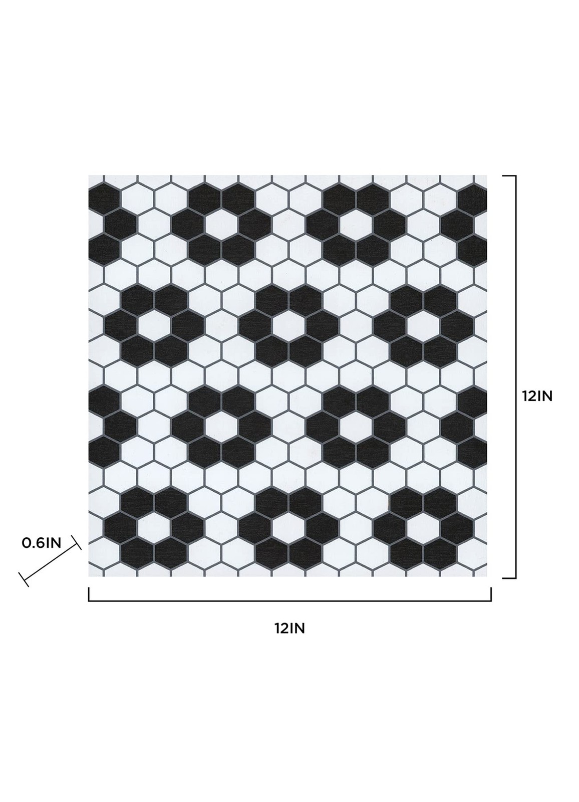 Black Biscotto Peel Stick Floor Tiles Fp3931