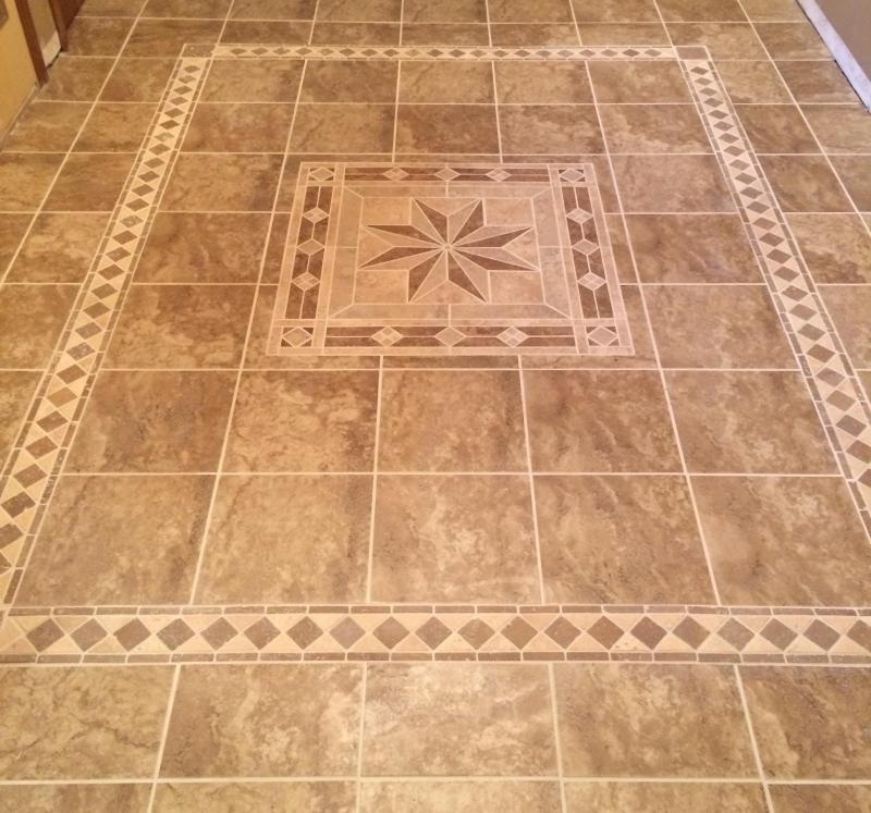 Custom made tile medallion & listello accents. Information Listing. Ebay store.