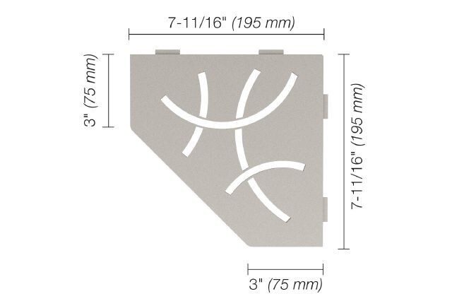 Schluter SHELF-E – Pentagonal Curve Design – Greige – SES2D6TSBG