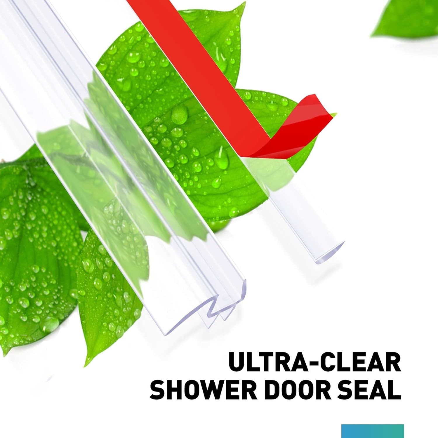 Shower Door Bottom Seal, 2 PCS 3/8″ x 36″ 2PCS Sweep-3/8, Clear