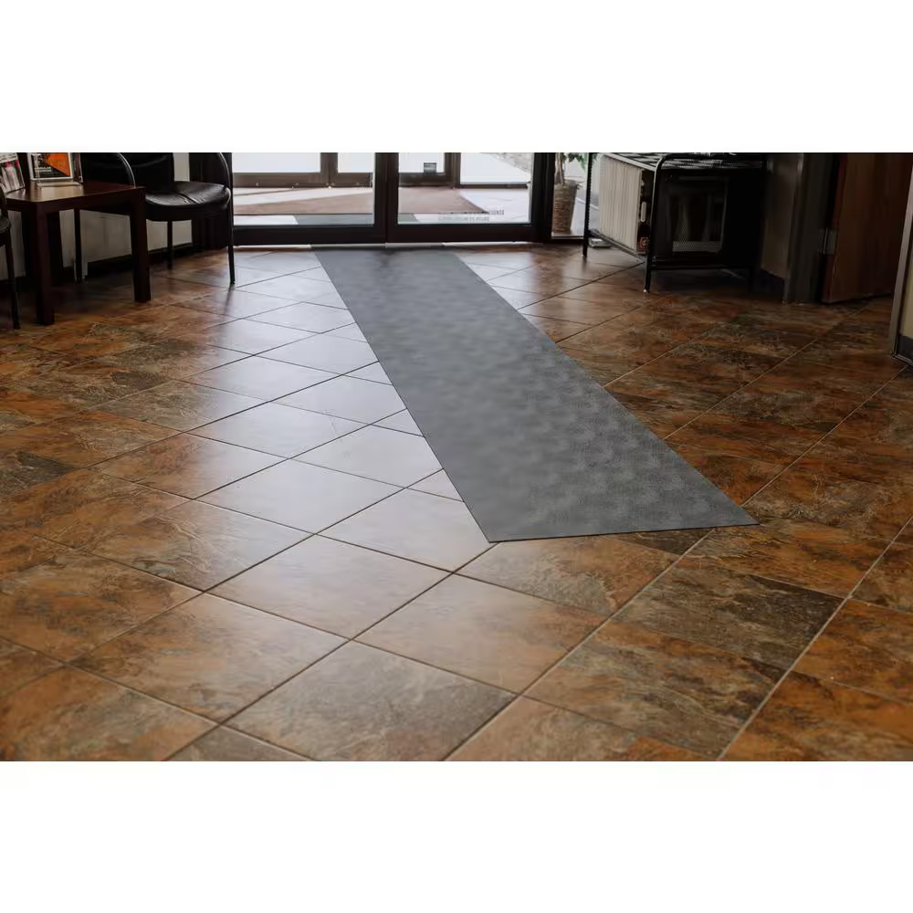 Levant 30 In. W X 17 Ft. L Slate Grey Commercial Grade Vinyl Garage Flooring Run