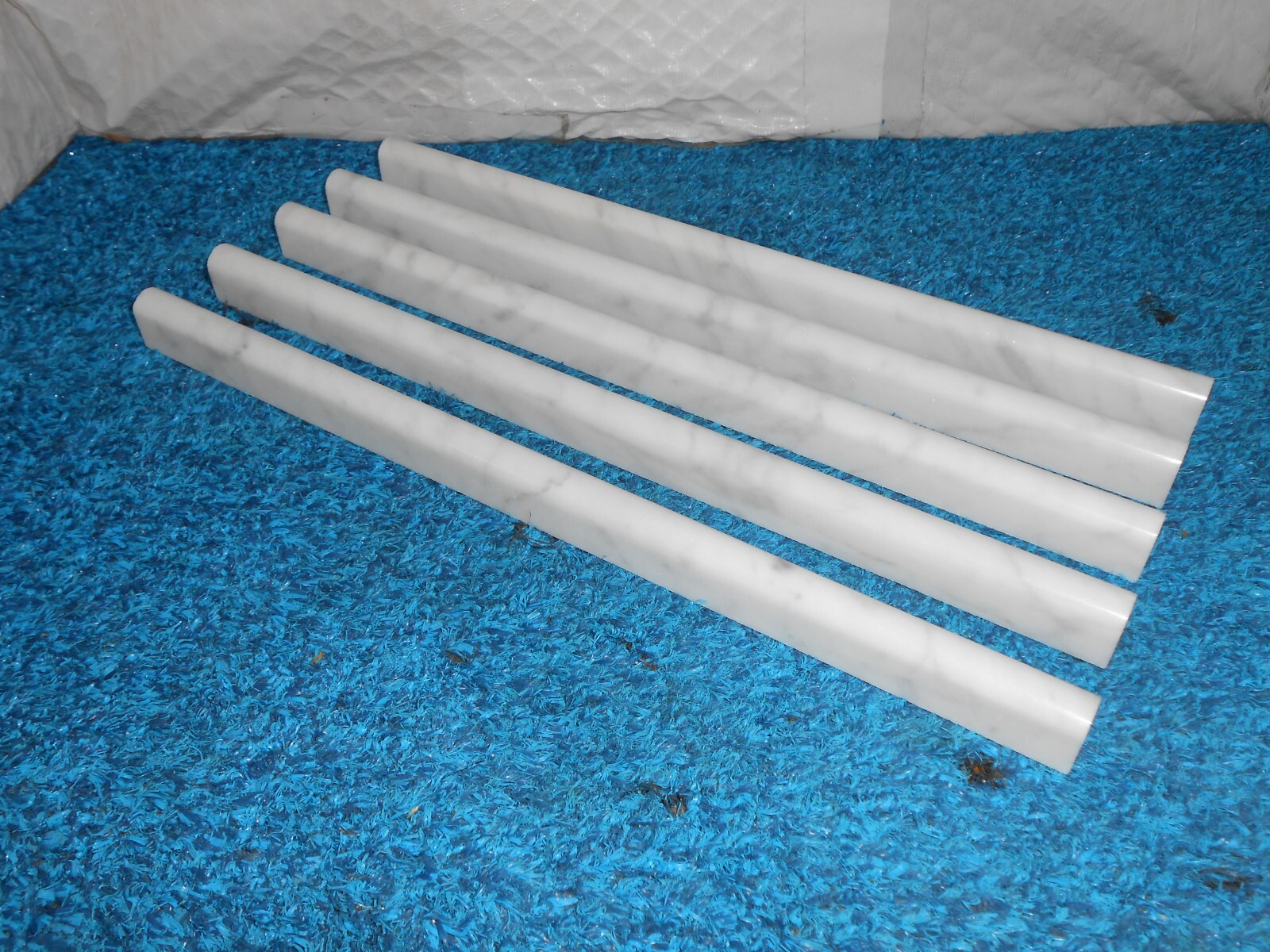 Carrara White Italian Marble ½” X 12” T-1007 Pencil Liner Trim Molding