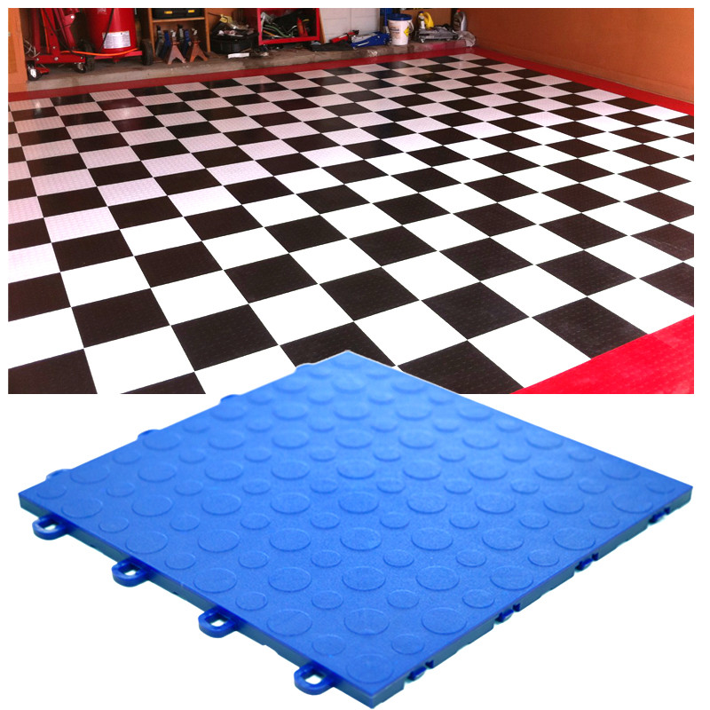 EZ DIY Basement Floor Tiles Coin Royal Blue – USA MADE