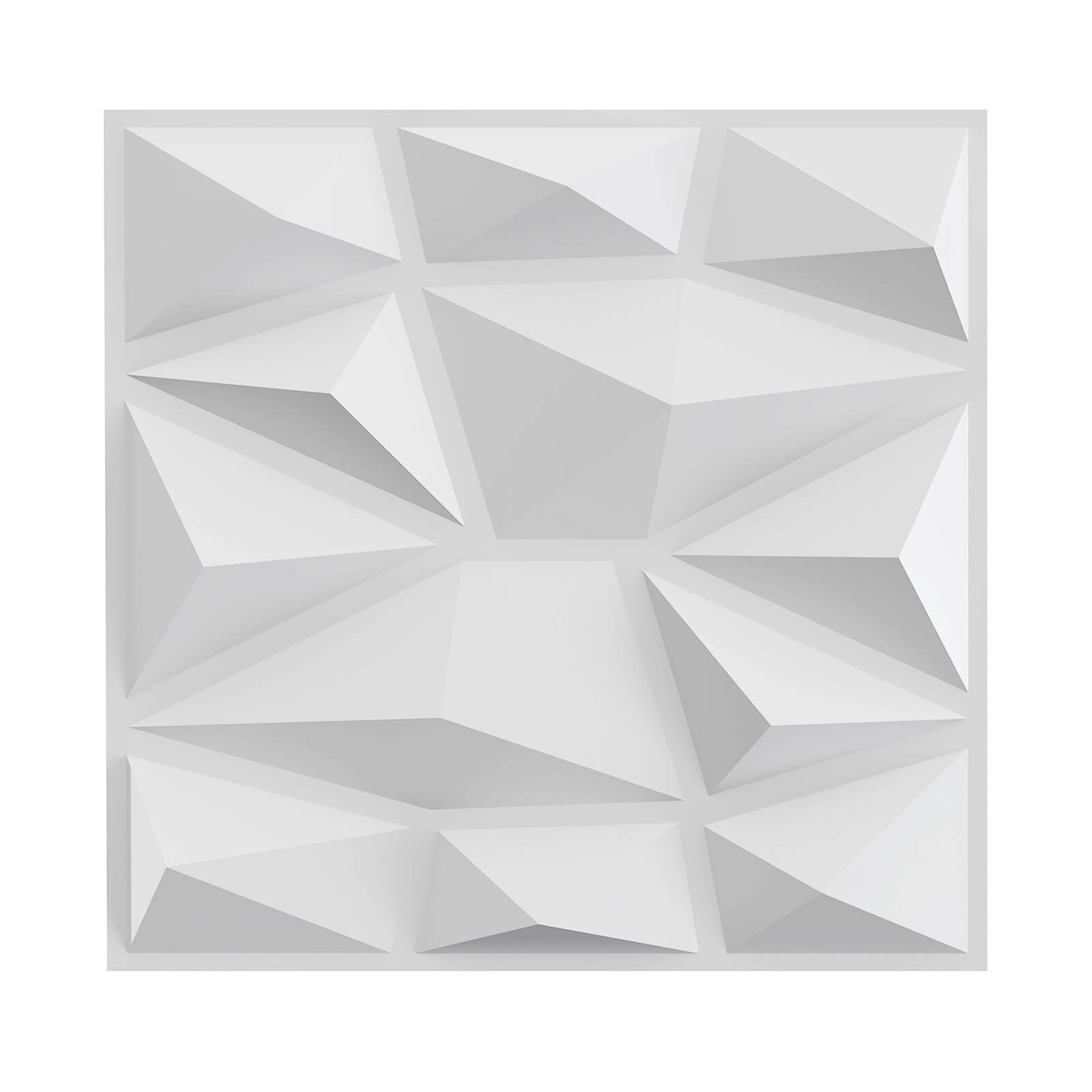 50 Pack 3D Wall Panels, PVC Diamond Textured Wall Tiles for DIY Painting