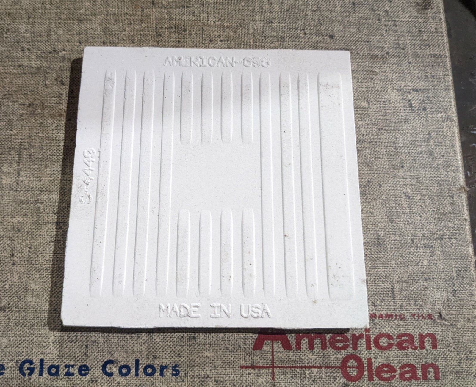 2 pieces 4 1/4″ Ceramic Tile 46 Buckwheat Bullnose S4449 American Olean Gloss