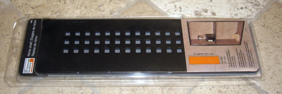 Schluter Niche Shelf SNS1D3MGS Black Square Pattern – NEW In Package – FREE SHIP