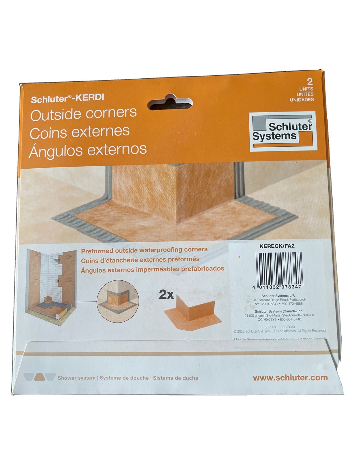 ⭐️New 1 Schluter Kerdi Preformed Outside Corner