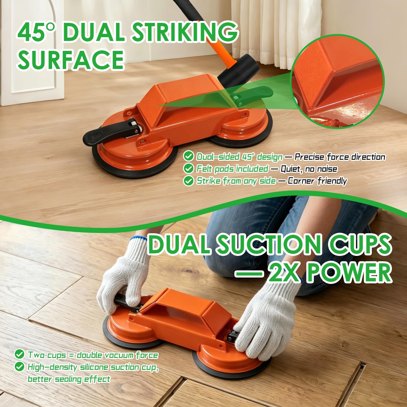 Floor Gap Fixer Tool to Fix a Floor, Vinyl Floor Repair Kit with Strong Sucti…
