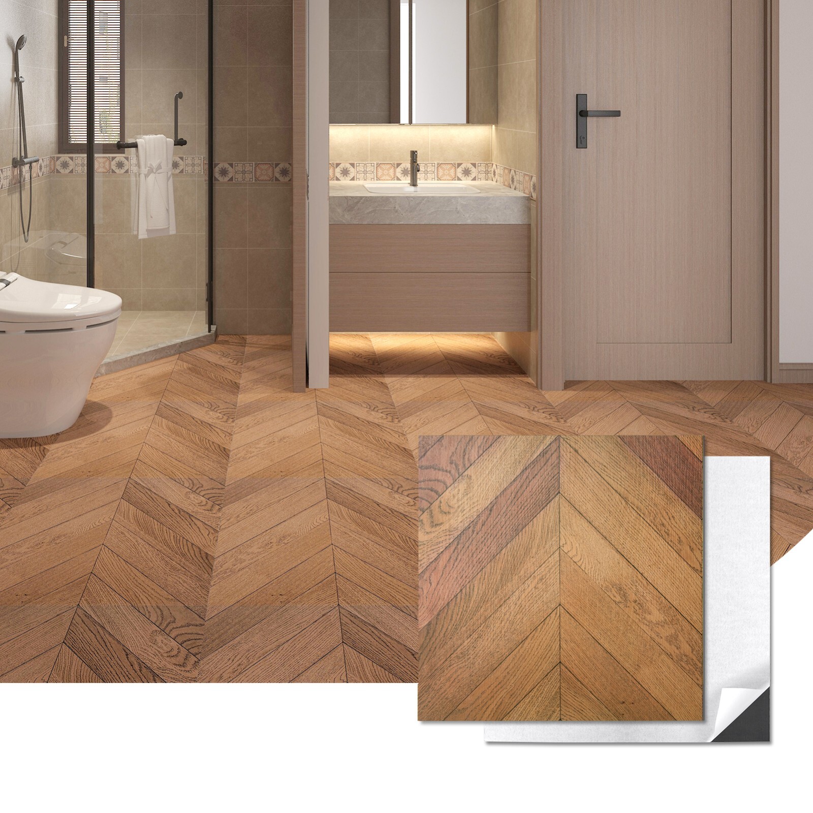 Art3d Peel and Stick Tile Vinyl Floor Tiles 30-Pack 12 x 12 inch Cover 30 Sq. Ft