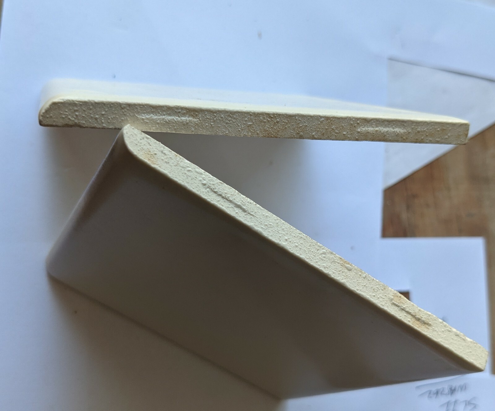 2 pcs S4449 American Olean Almond 87 4-1/4″ Matte Thinset Bullnose Ceramic Tiles