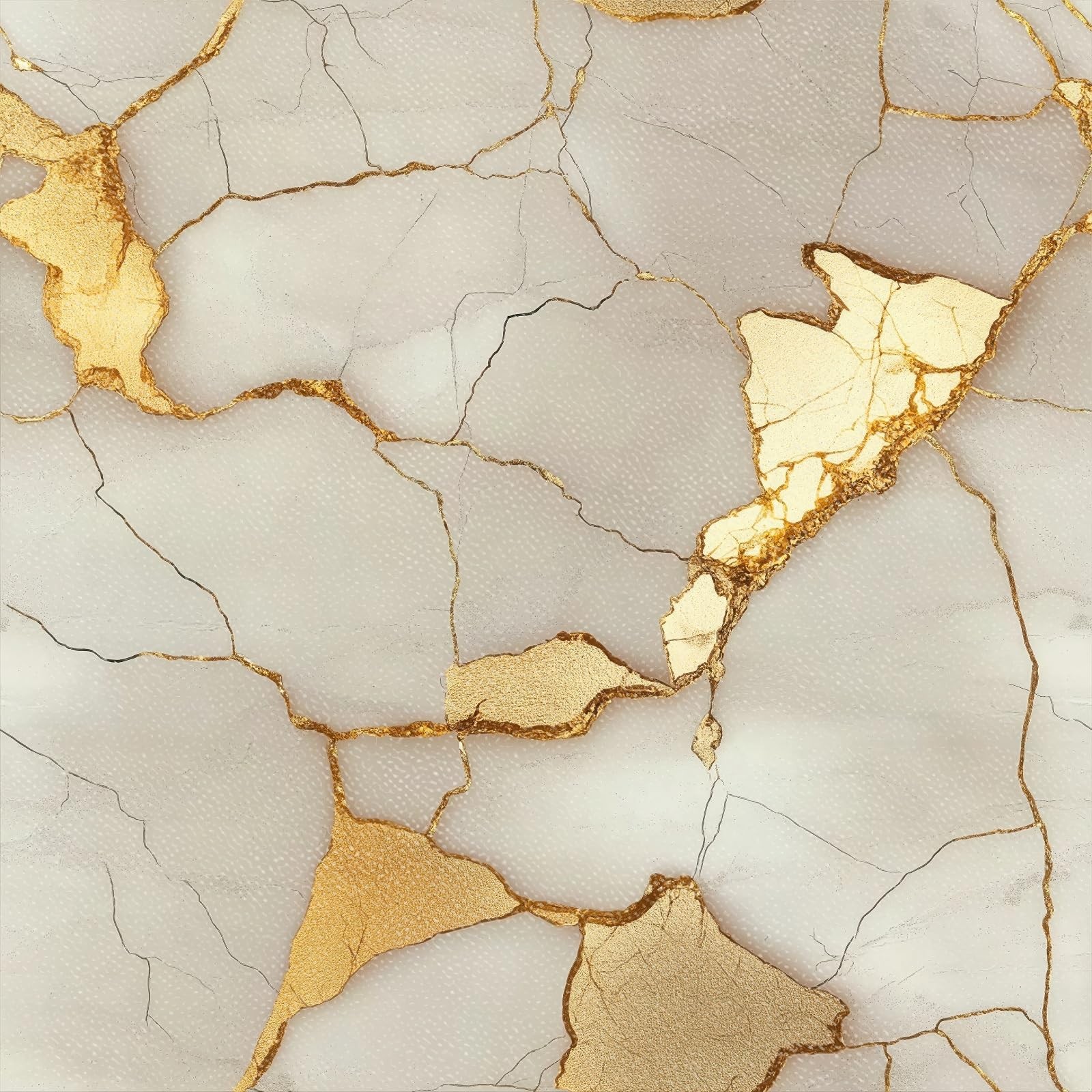 10PCS 12×12 Inch White Gold Marble Crack Look Peel and Stick Floor Tiles Flat…