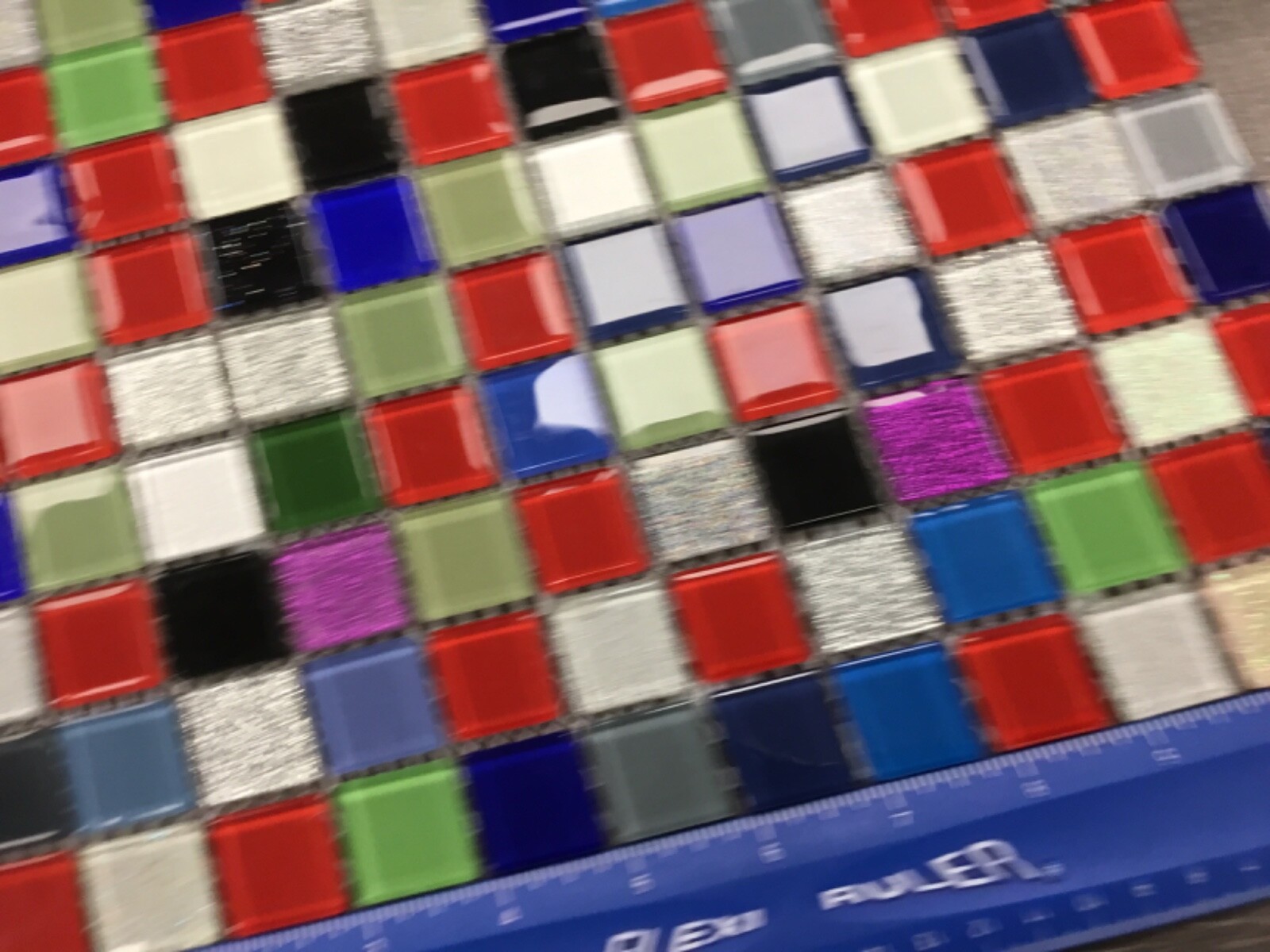 NEW Multi colored Glass ? Mosaic Wall Tiles Glazed Porcelain Floor Tile sheet