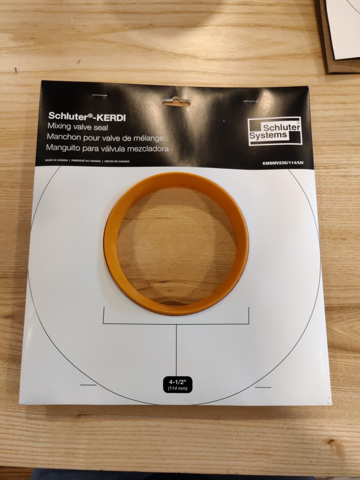Schluter Kerdi Mixing Valve Seal 4-1/2″ KMSMV235/114/UV