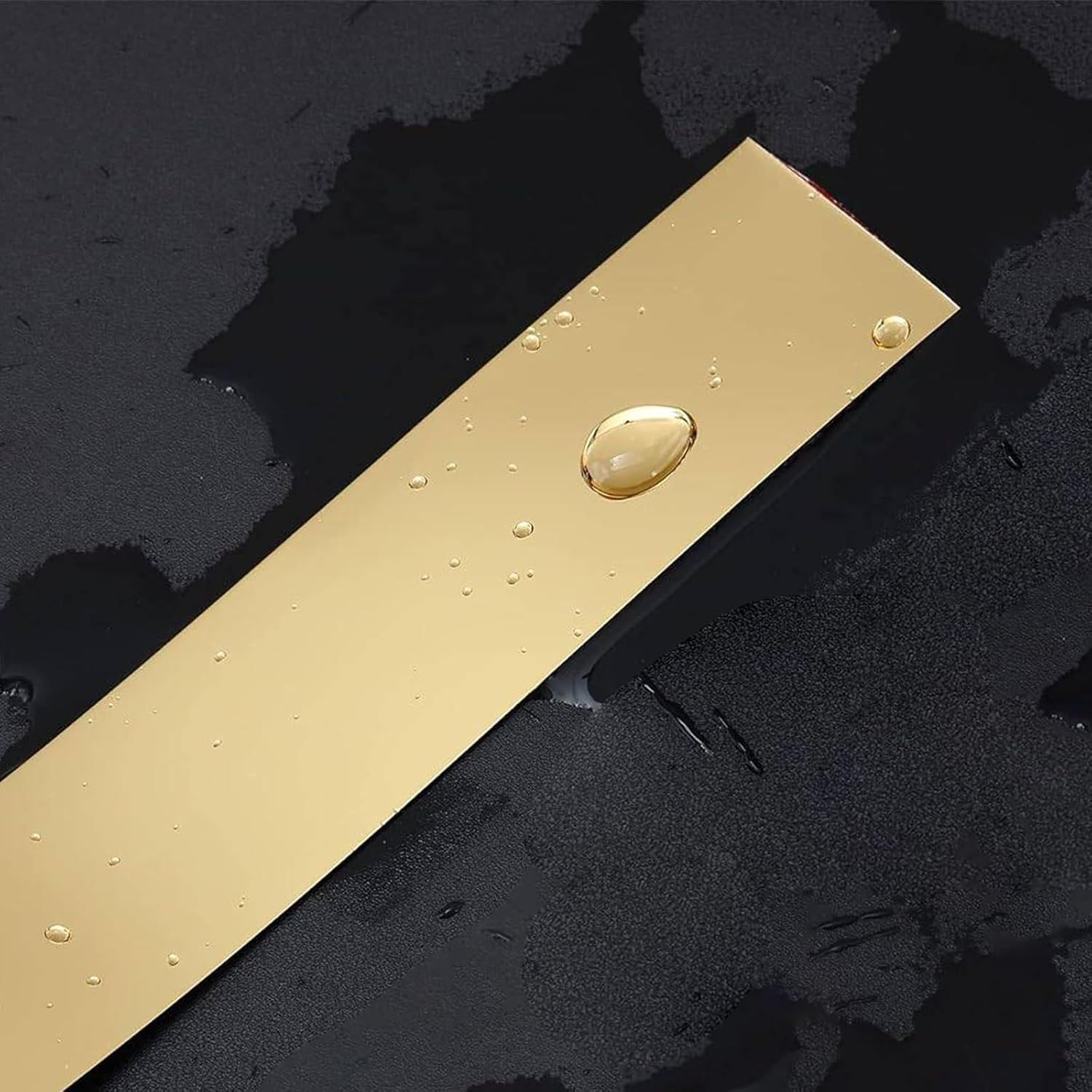 Stainless Steel Peel and Stick Molding Trim Mirror-Like Finish Metallic Gold Wal