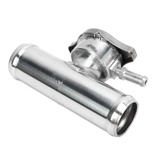 1-1/4in Outlet Aluminum Polished Inline Radiator Hose Filler Neck, 16PSI,