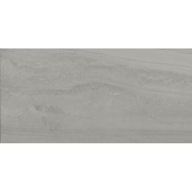 Style Selections Ridgemont Silver 12 x 24 Glazed Porcelain Floor and Wall Tile