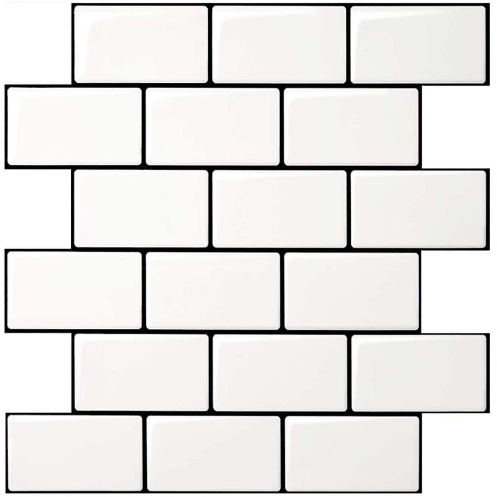 Art3d Peel and Stick Backsplash for Kitchen White Subway (10 Tiles Thicker