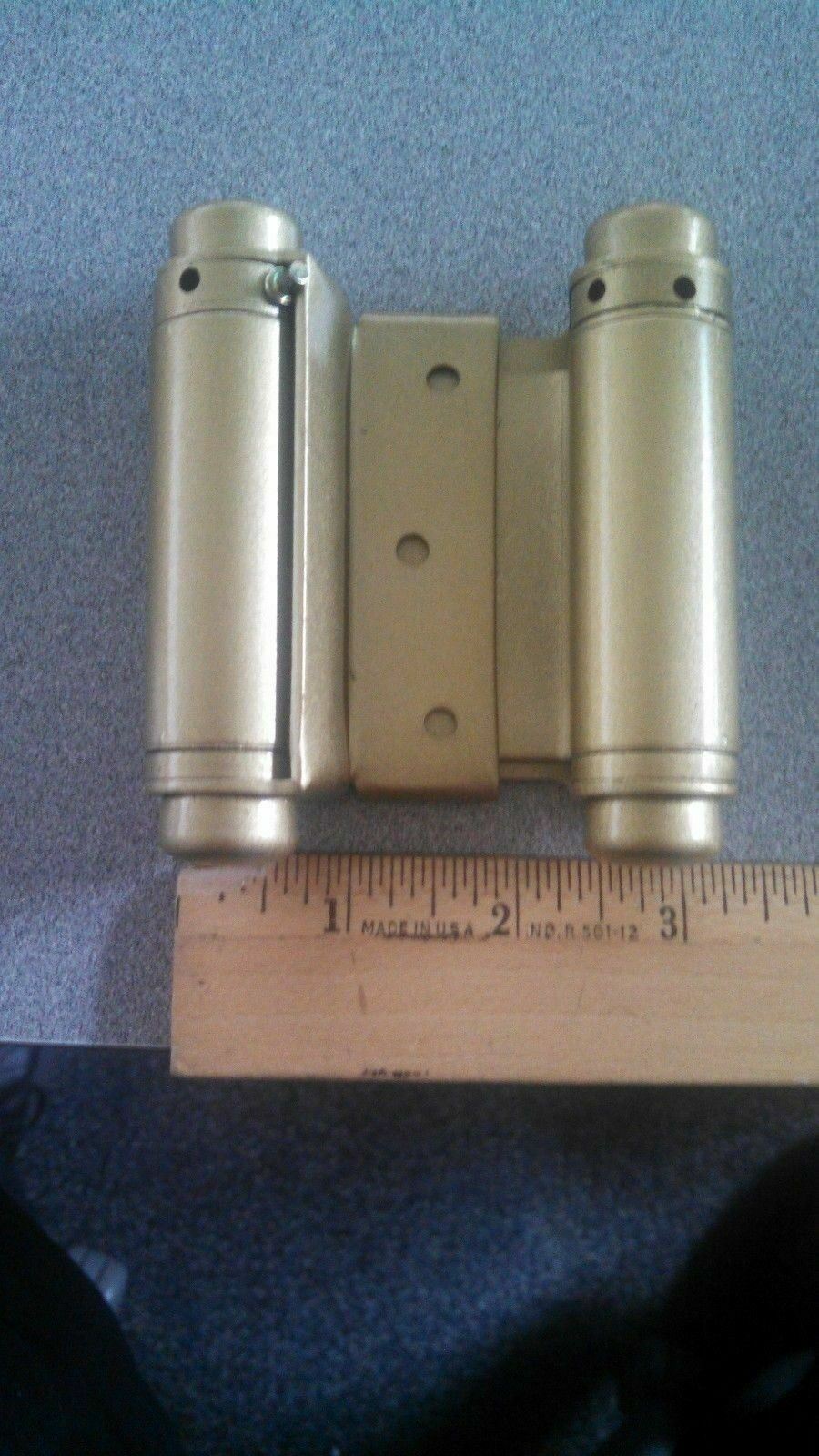 1 PAIR EQUAL TO BOMMER 3029-3 3″ SPRAYED BRASS DOUBLE ACTING SPRING HINGE