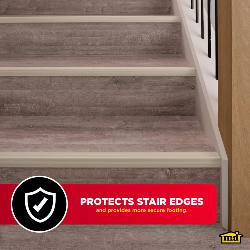 72″ SATIN NICKEL ALUMINUM FLUTE CINCH STAIR EDGING