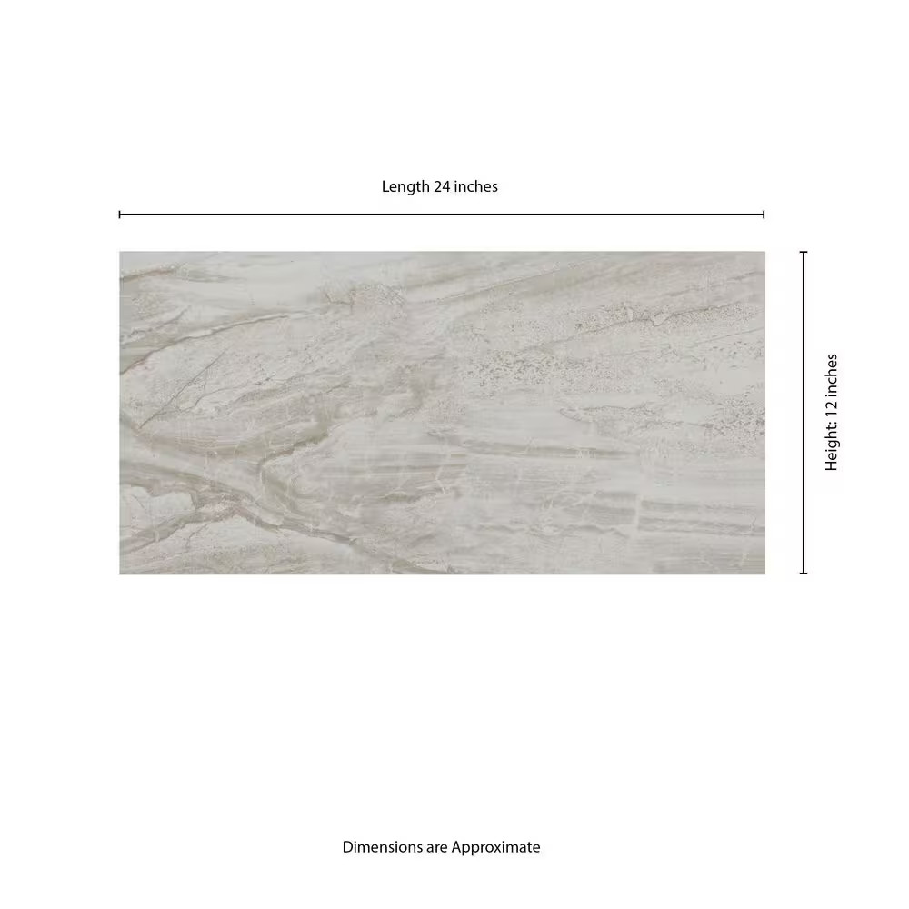 Vigo Gris 12 In. X 24 In. Matte Ceramic Stone Look Floor and Wall Tile (16 Sq. F