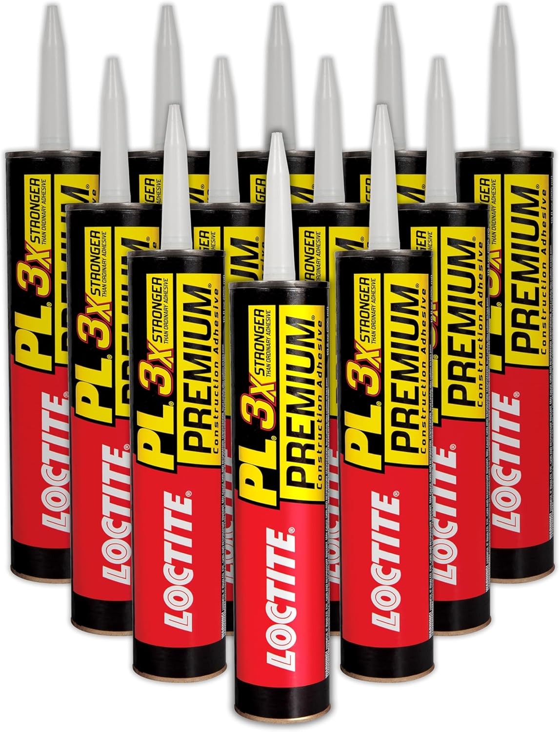 Loctite PL Premium Polyurethane Construction Adhesive, 12 Pack, Clear