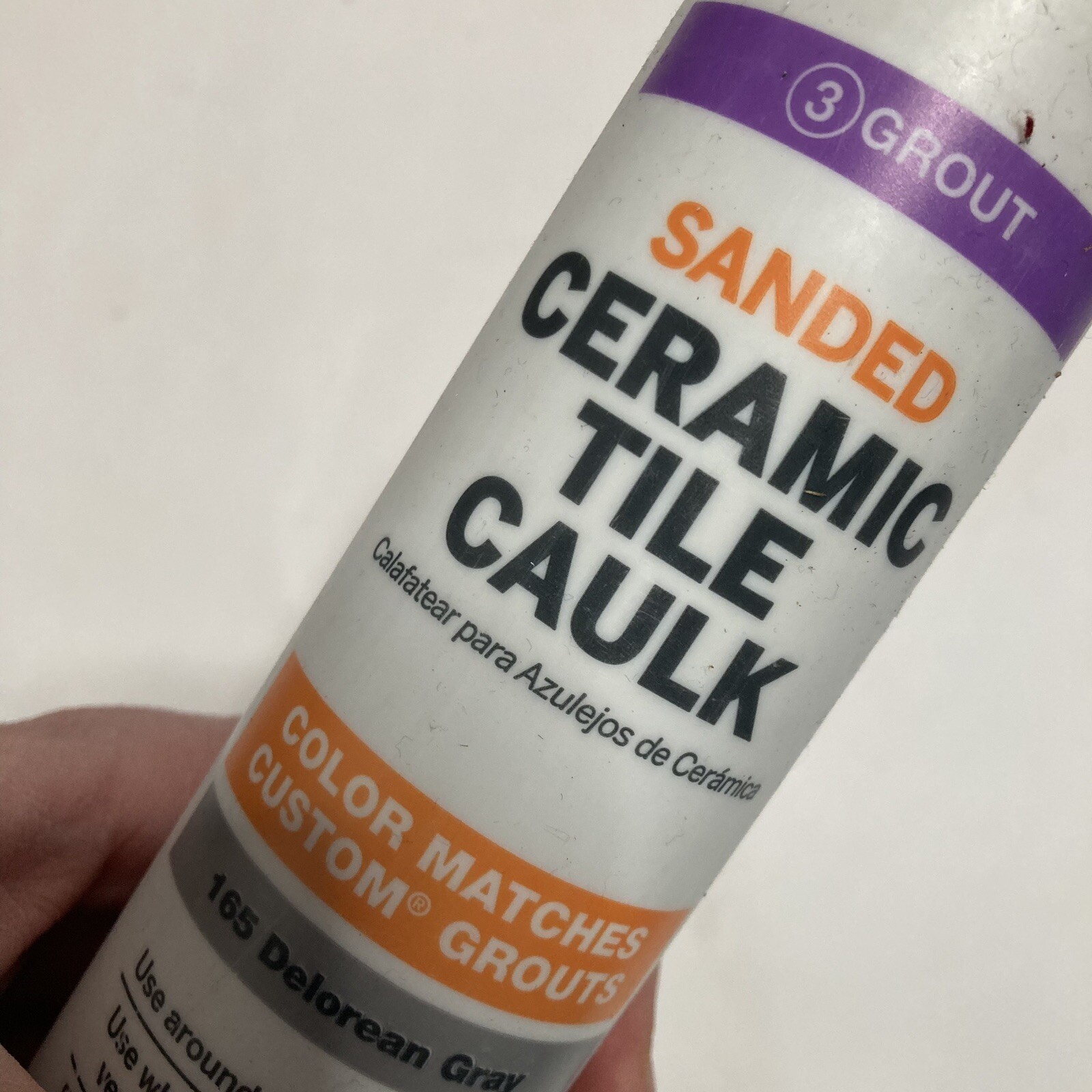 Sanded Ceramic Tile Caulk 165 Delorean Gray 3 Grout