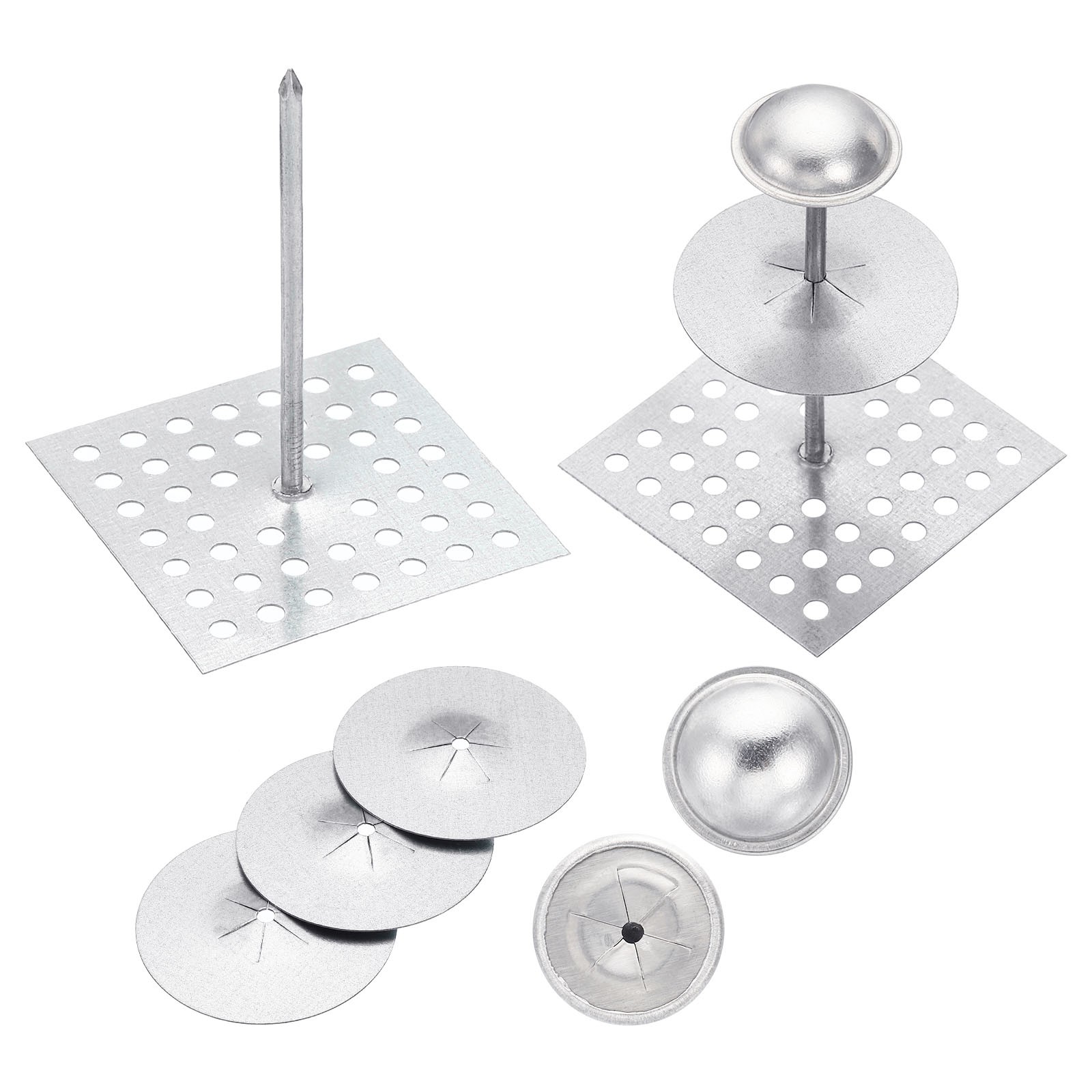 2-1/2inch Perforated Insulation Pins for Wall and Ceiling (100 Set / 300 Pieces)