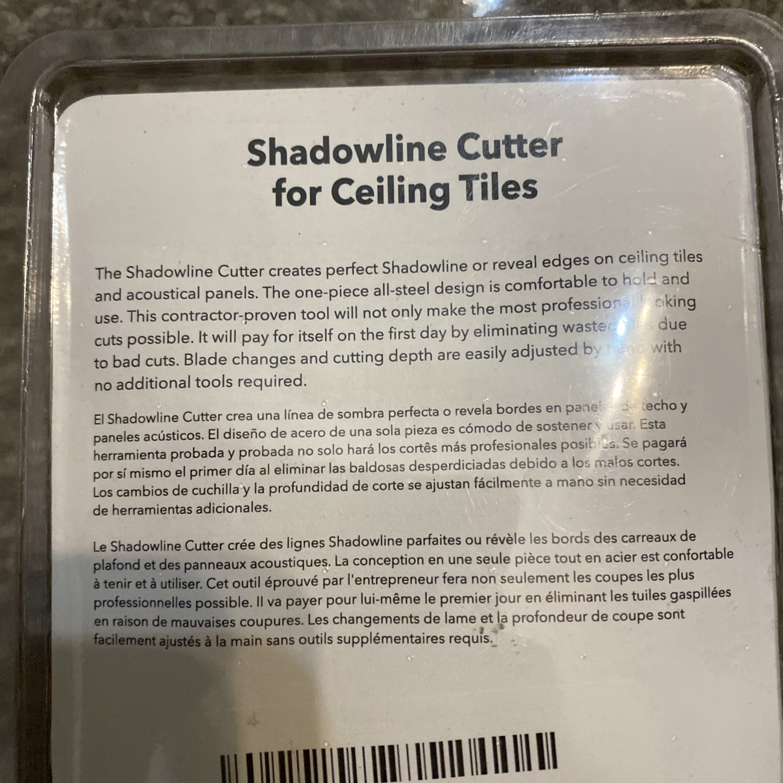 ToolPro Shadowline Cutter for Ceiling Tiles NIB SEALED Tool DIY Home Improvement