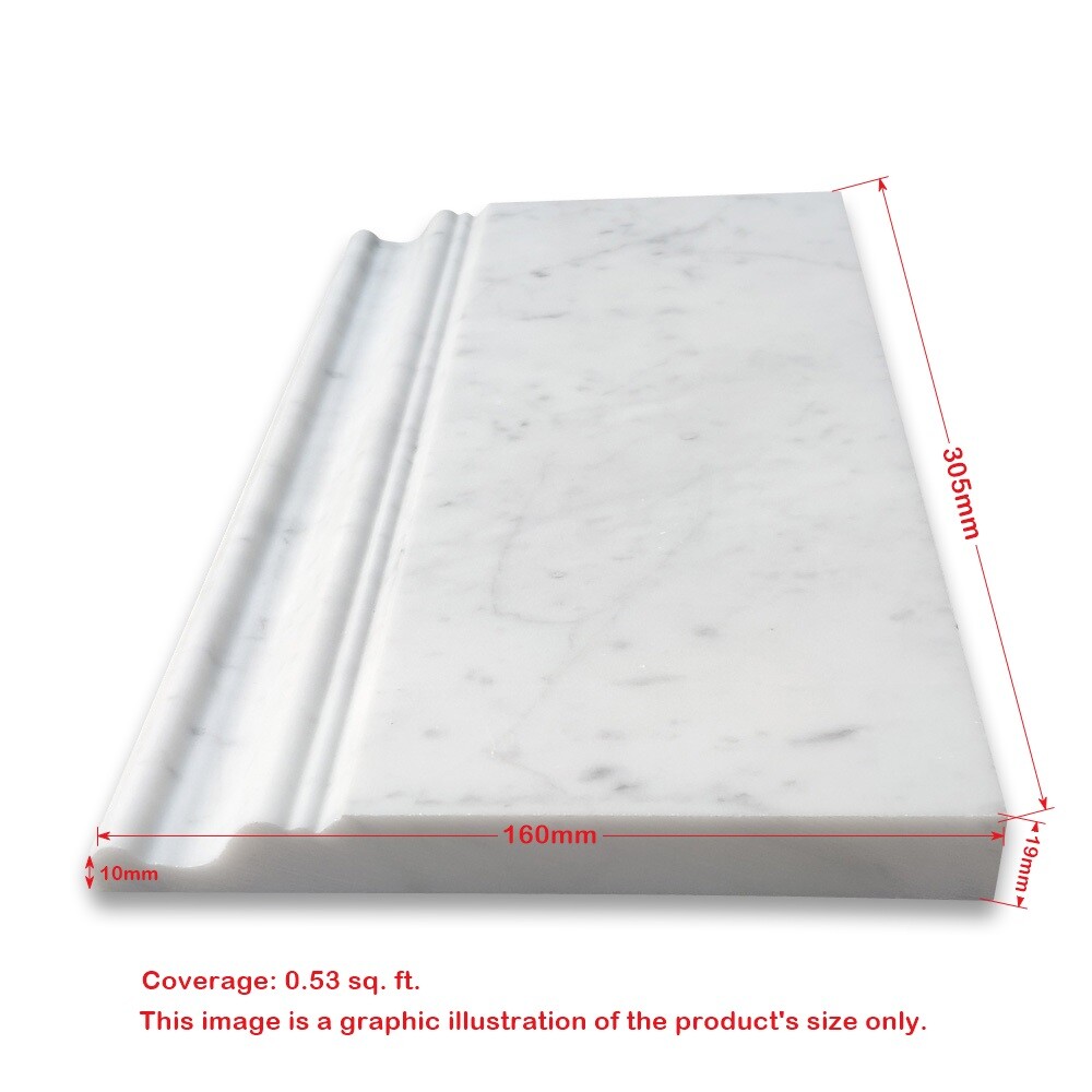 N06P Nero Marquina Black Marble Skirting Baseboard Trim Molding Polished