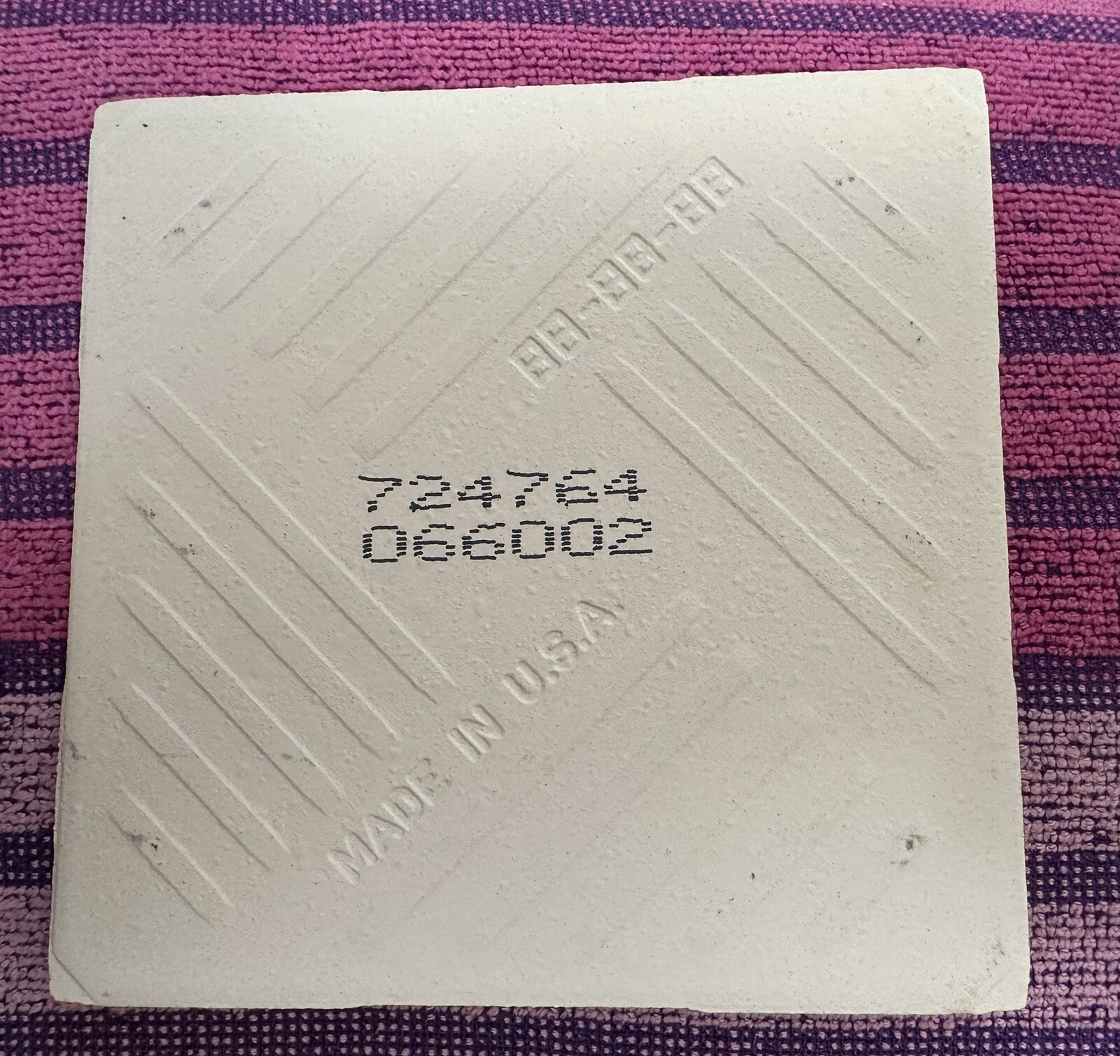 5 pack: Glossy Ceramic Tiles *Snow White* 4-1/4″ From the 1990’s Made in U.S.A.