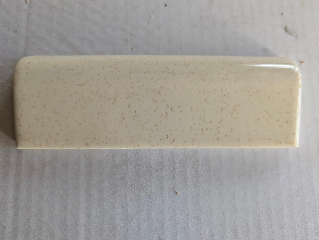 2 pcs Dal Ceramic Tile Bullnose A4200 mud cap D 117 Oatmeal Beige Brown specks