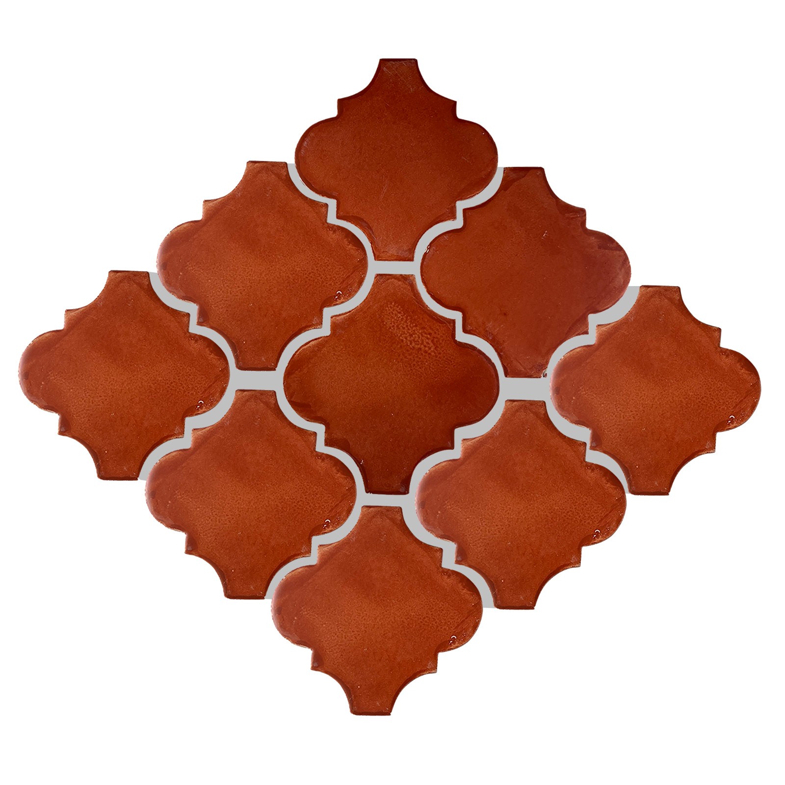4×4 9 pcs Lantern Terra Mexican Arabesque Clay Tile Handmade Talavera Backsplash