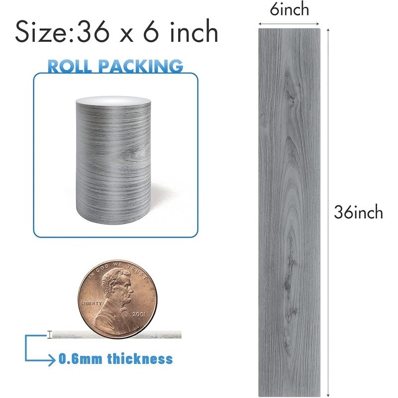 Peel & Stick Vinyl Flooring Self Adhesive Wood Planks Waterproof Easy Install US